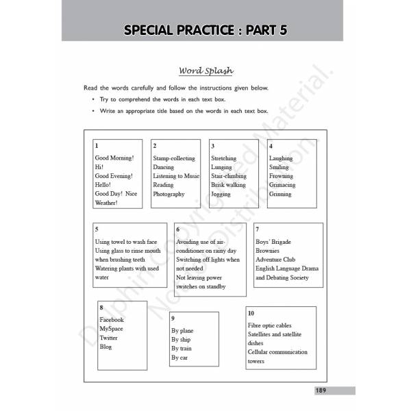 Secondary 1 English Language Comprehension